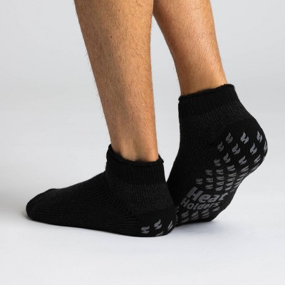 Always Warm By Heat Holders Men's Warmest Twist Ankle Socks Black 7