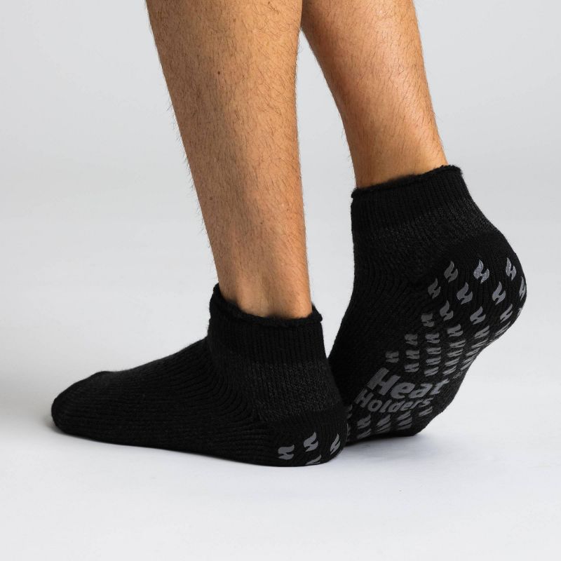 Always Warm by Heat Holders Men&#39;s Warmest Twist Ankle Socks - Black 7-12, 3 of 6
