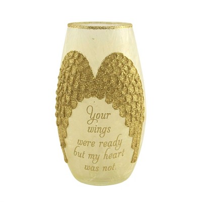 Stony Creek 7.25 In Angel Wings Remorse Loss Bereavement Gold Novelty Sculpture Lights