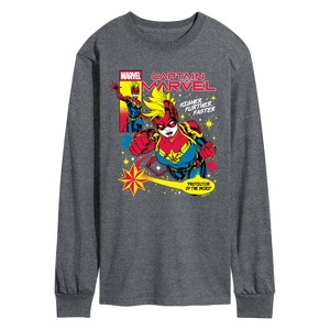 Men's - Marvel - Captain Marvel Comic Long Sleeve Graphic T-Shirt - 1 of 3