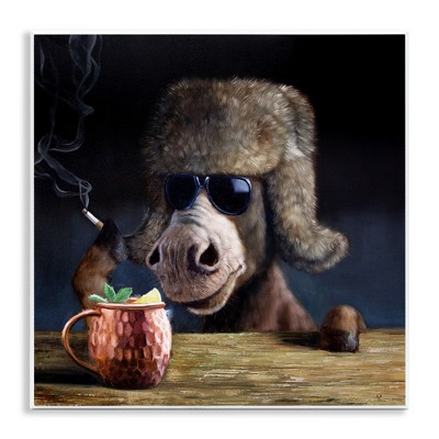 Stupell Industries Moscow Mule Funny Animal, 12" x 12"