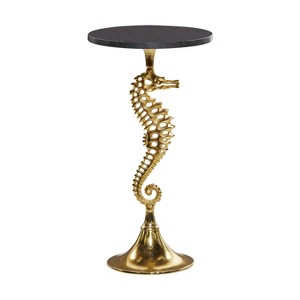 Coastal Seahorse Accent Table Gold - Olivia & May - 1 of 4