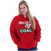 Swee'Pea Too Cute Get Coal Christmas Hoodie Sweatshirt Women Men Brisco Brands - 4 of 4