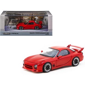 Mazda RX-7 (FD3S) Mazdaspeed A-Spec RHD "PRIX-ESDER" Red "Global64" Series 1/64 Diecast Model Car by Tarmac Works - 1 of 4