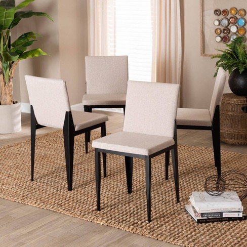 Baxton Studio 4pc Bishop Fabric and Metal Dining Chair Set - image 1 of 4