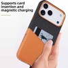 HTUTWOO Wallet Case for iPhone 17, Compatible with MagSafe, Leather & Fabric Hybrid Protective Cover with Card Slot for iPhone 17 - 4 of 4