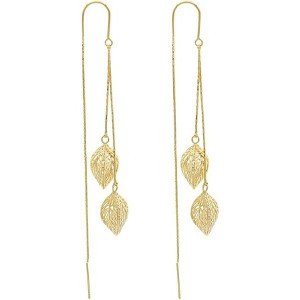 Sonateomber Gold Long Chain Threader Earrings for Women - Fashion Statement Drop Dangle Thread Earrings Jewelry Gift - 1 of 4
