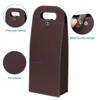 Unique Bargains Foldable Reusable Leather Wine Gift Bags for Picnic Party 2 Pcs - 3 of 3