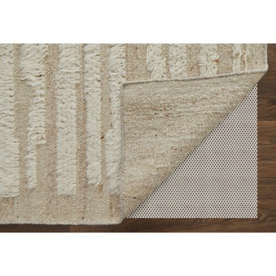 Ashby 2' x 3' White and Tan Wool Area Rug