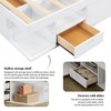 NicBex Full Size Platform Bed Frame with Multiple Drawers and Shelves,Wood Platform Bed Frame with No Headboard,Strong Wooden Slats,White - 3 of 4