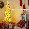 Tangkula Whimsical Christmas Tree Pre-Lit Artificial Holiday Tree w/ Bendable Top - 3 of 4