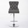 SKRAN Swivel Set of 2 Bar Stools with Backs  Adjustable Mid Century Mmodern  27-35 Inch for Bar, Kitchen Counter Island, Dining Room - 2 of 4