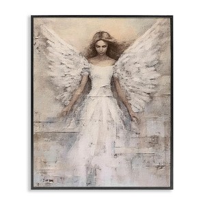 Stupell Industries Spiritual Abstract Angel Black Framed Giclee Art - 1 of 4