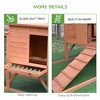 ORRD Portable Chicken Coop with Wheels & Nesting Box, Mobile Wooden Hen House with Outdoor Run for Backyard Poultry, Natural - 4 of 4