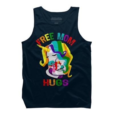 Adult Design By Humans Free Mom Hugs Unicorn Pride By Avocato Tank Top