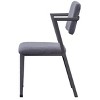 TiramisuBest Grey Fabric Metal Open-Back Office Chair: Breathable, Plush Seat, Durable Support - 4 of 4