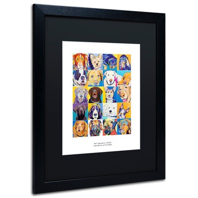 Trademark Fine Art -Pat Saunders-White 'Colorful Attitudes Poster' Matted Framed Art