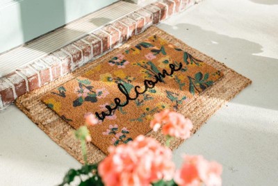 Welcome Floral Doormat, Hobby Lobby