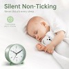 Aoibox Analog Alarm Clock, Super Silent Non Ticking with Night Light, Old Fashioned Style Ideal Decor for Bedroom, Bedside, Desk, Adult,Kid,Gift,Green - 2 of 4