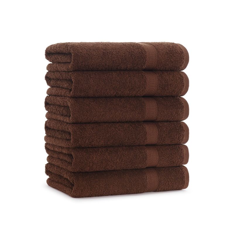 Arkwright True Color Bath Towels - (Pack of 6) Lightweight Absorbent Bathroom Towel, Quick Dry Linen, 25 x 52 in, 1 of 5