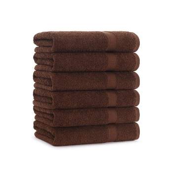 Arkwright True Color Bath Towels - (Pack of 6) Lightweight Absorbent Bathroom Towel, Quick Dry Linen, 25 x 52 in