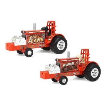 ERTL Set of 2 1/64 Allis Chalmers Old Flame & Milwaukee Mudder Pulling Tractors 37958A
