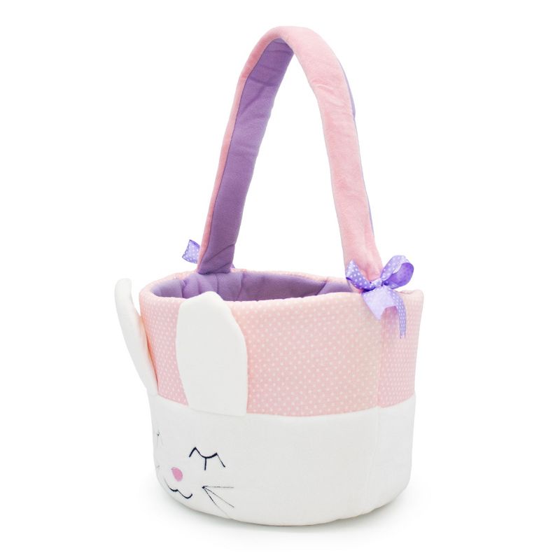 Plush Easter Bunny Baskets for Kids with Handles, White - Plushible, 5 of 8
