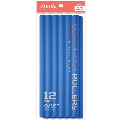 Annie International Soft Twist Hair Rollers - 10ct - Blue