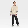 Boys' Rugby Striped Fleece Pullover Sweatshirt - art class™ - 3 of 3