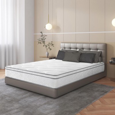NicBex Full Size 10 Inch Hybrid Mattress with Gel Memory Foam for a Cool Sleep,Medium Firm Mattresses,White