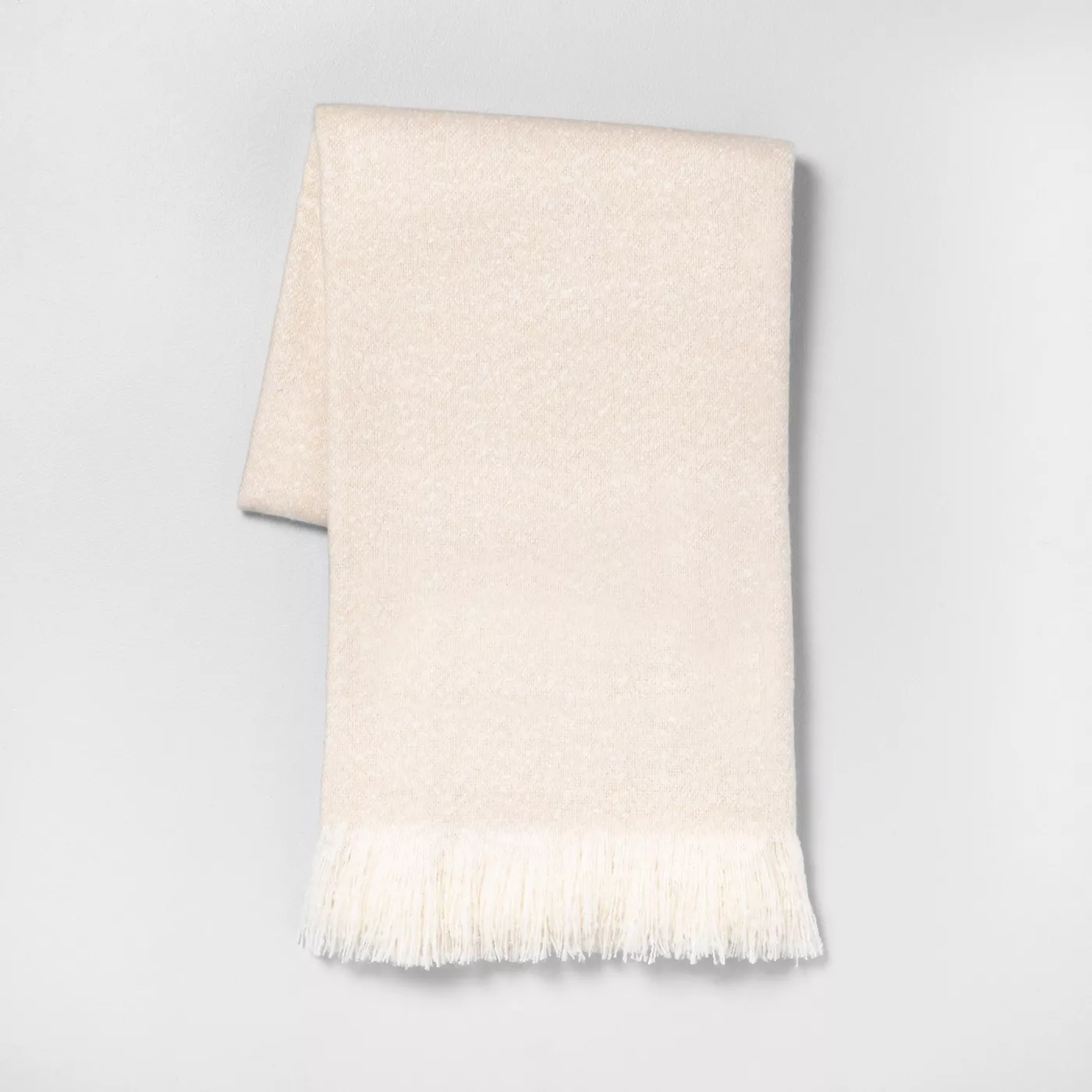 Shop 55" x 70" Throw Blanket Cream - Hearth & Hand with Magnolia from Target on Openhaus