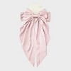 Satin Double Bow Hair Barrette - A New Day™ Pink - 2 of 3