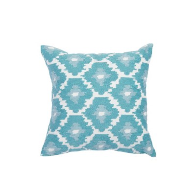 18"x18" Kashmire Embroidered Geometric Square Throw Pillow Blue - Sure Fit