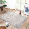 Modern Abstract Area Rug Low Pile Fade Stain Resistant Rug Soft Contemporary Accent Carpet for Living Room Bedroom Nursery,Grey/2'x3' - 3 of 4