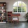 APRILSOUL Modern Makeup Vanity Desk with Drawers Table Set with Stool for Small Places Walnut - 3 of 4