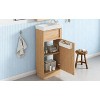 15.75" Vanity with Reversible Resin Sink, MDF Cabinet, Adjustable Shelf, Push-to-Open Door, Wood Grain Finish, Rustic Style for Small Spaces. - 2 of 4