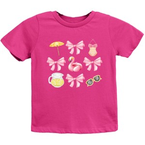 The Juniper Shop Coquette Beach Chart Youth Short Sleeve Tee - M - Berry - 1 of 4