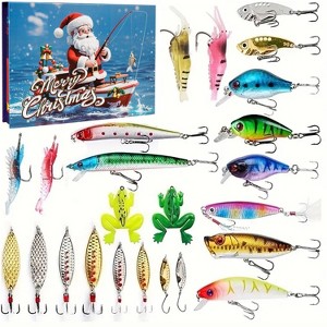 Presence Christmas Countdown Fishing Calendar - 24 Day Fishing Set for Adult Men and Teen Boys - 2025 Christmas Surprise - 1 of 4
