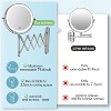 FASCINATE 2-Sided Rechargeable Wall Mounted Makeup Mirror with 1X10X Magnification 3 Color Lights Dimmable Touch Screen 360°Swivel - 2 of 4