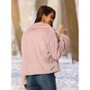 Seta T Women's Fashion Long Sleeve Faux Fur Fluffy Notch Lapel Cropped Jacket - 4 of 4