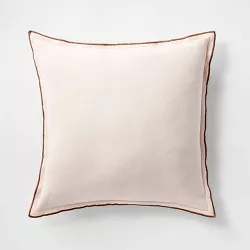Oversized Linen Square Throw Pillow Pink - Threshold™ designed with Studio McGee