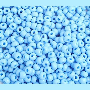 John Bead Czech Glass Seed Beads 6/0 (500g) Opaque Light Blue - 1 of 2