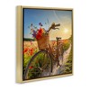 Stupell Industries Flower Stop Bicycle Black Framed Floater Canvas Wall Art - 3 of 4
