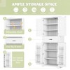 ORRD White Bathroom Storage Cabinet with Drawer & Adjustable Shelf - 4 of 4