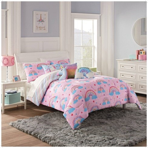 Twin Over The Rainbow Comforter Set Pink Spree By Waverly Target