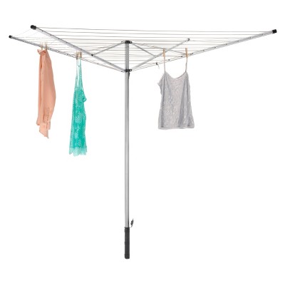 Whitmor Silver Aluminum Rotary Outdoor Clothes Drying Rack