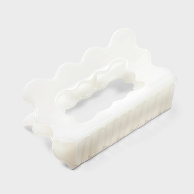 Wavy Rectangle Hair Claw Clip - Universal Thread™ Ivory