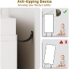 Rattan Shoe Storage Cabinet with 3 Flip Drawers, 4-Tier Shoe Organizer for Entryway, Hallway - 4 of 4