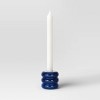 4pk Bubble Glass Taper Candle Holder Cobalt - Room Essentials™ - image 3 of 3