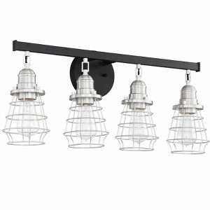 Craftmade Lighting Thatcher 4 - Light Vanity in  Flat Black/Brushed Polished Nickel - 1 of 1